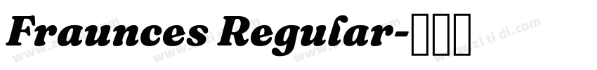 Fraunces Regular字体转换